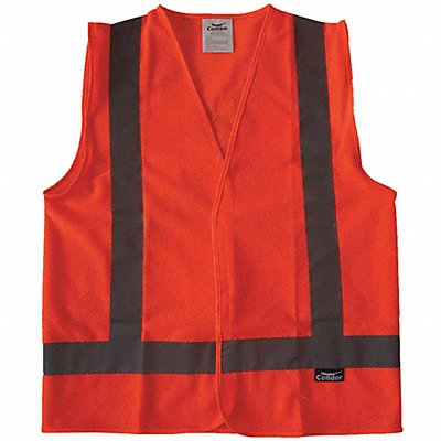 CONDOR 491R79 Safety Vest Orange/Red M Hook & Loop