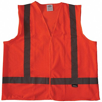 CONDOR 491R84 Safety Vest Orange/Red 3XL Hook-andLoop