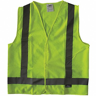 CONDOR 491R85 Safety Vest Yellow/Green L Hook & Loop