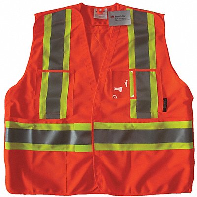 CONDOR 491T05 Safety Vest Orange/Red L/XL Polyester