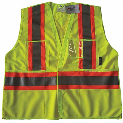 CONDOR 491T09 Safety Vest Yellow/Green L/XL Polyester