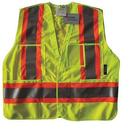 CONDOR 491T10 Safety Vest Yellow/Green S/M Polyester