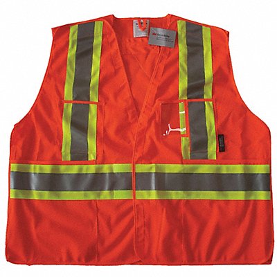 CONDOR 491T15 Safety Vest Orange/Red 2XL/3XL