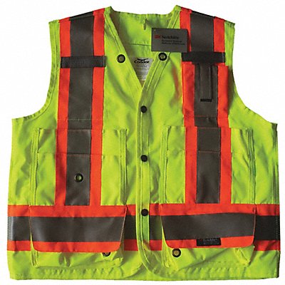 CONDOR 491T24 Safety Vest Yellow/Green M Snap
