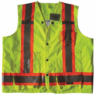 CONDOR 491T26 Safety Vest Yellow/Green 2XL Snap