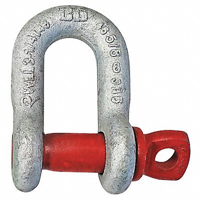 CROSBY 1019258 D-Shackle 6 500 lb Load Cap Carbon Steel