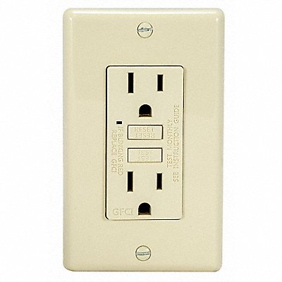 GRAINGER 62168 GFCI Receptacle General Purpose 2-Poles