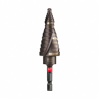 MILWAUKEE 48899248 Step Cone Drill 1/2 in to 1in Titanium