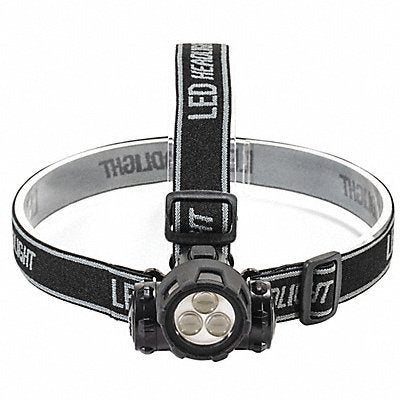 GRAINGER 492T31 Headlamp Plastic Black Silver 26lm