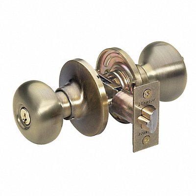 492U81 MASTER LOCK BC0105KA Knob Lockset Biscuit Style Antique Brass