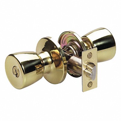 492V01 MASTER LOCK TU0103KA4S Knob Lockset Tulip Style Polished Brass