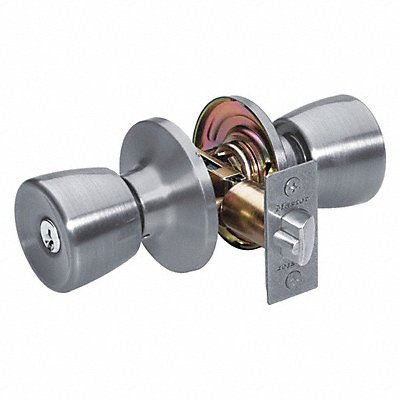 492V04 MASTER LOCK TU0115KA4S Knob Lockset Tulip Style Satin Nickel