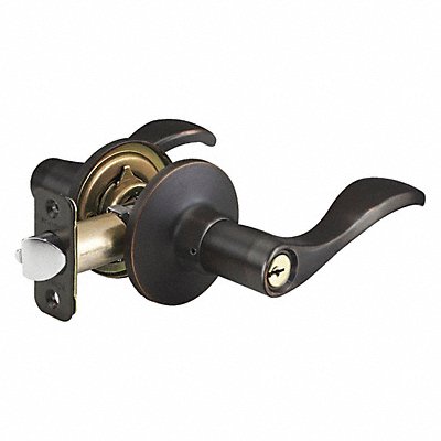 492V08 MASTER LOCK WL0112PKAS Lever Lockset Aged Bronze Wave Style