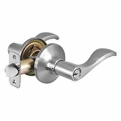 492V10 MASTER LOCK WL0115KA Lever Lockset Satin Nickel Wave Style