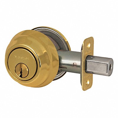 492V33 MASTER LOCK DSH0603KAS Deadbolt Polished Brass Single Cylinder