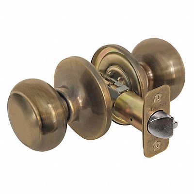 MASTER LOCK RU0405BOX Knob Lockset Rusk Style Antique Brass