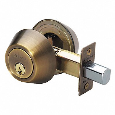 MASTER LOCK DS0705KA4S Deadbolt Antique Brass Double Cylinder