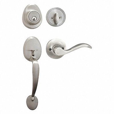 MASTER LOCK HDLWLLH0615KA4 Lever Lockset Satin Nickel Wave Style