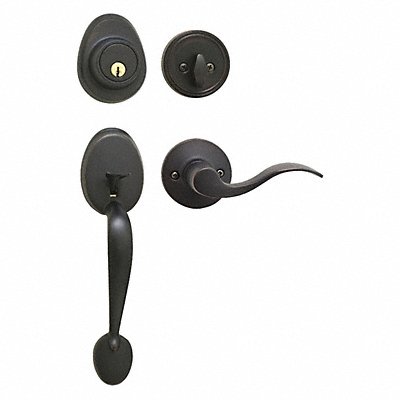 MASTER LOCK HDLWLRH0612PKA4 Lever Lockset Aged Bronze Wave Style