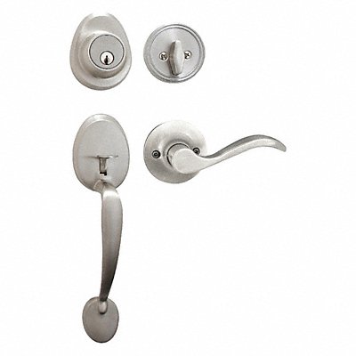 MASTER LOCK HDLWLRH0615KA4 Lever Lockset Satin Nickel Wave Style