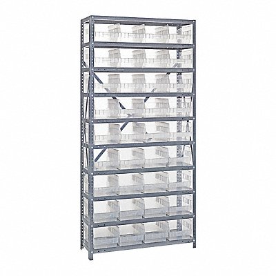 QUANTUM STORAGE SYSTEMS 1875208CL Pick Rack 18inx75inx36in Clear