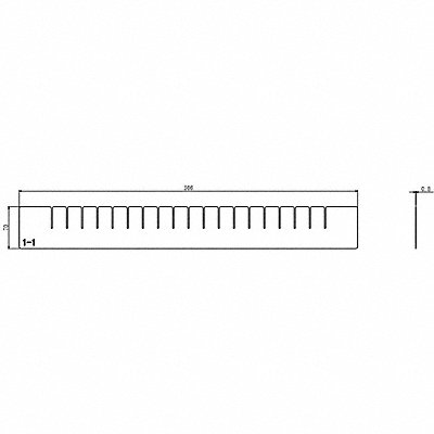 GRAINGER 493X11 Divider 1pk 2 3/4 in H x 22 9/32 in W