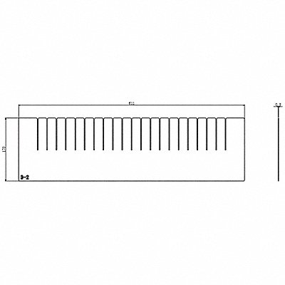 GRAINGER 493X16 Divider 1pk 5 5/8 in H x 24 in W