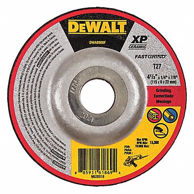 DEWALT DWA8908F Abrasive Cut Off Wheel 4-1/2 Wheel dia.