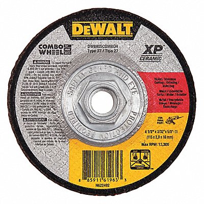 DEWALT DW8905ComboH Abrasive Cut Off/Grind Wheel Type 27