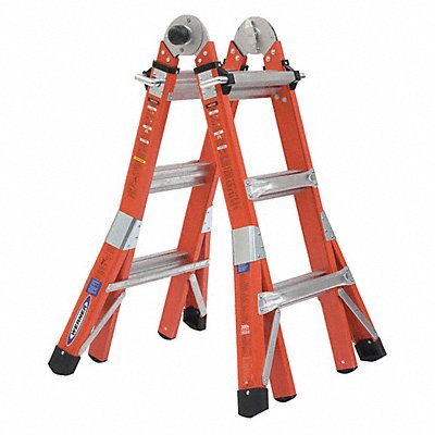 WERNER FMT13 Multipurpose Ladder 300 lb 11 ft H