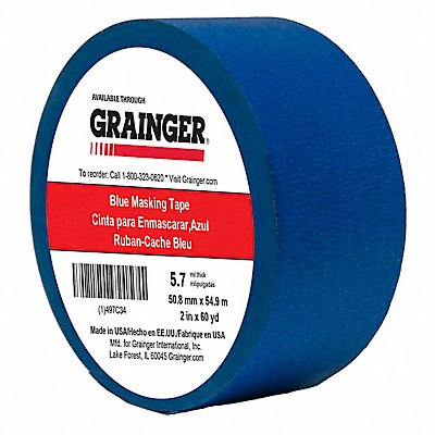 GRAINGER TC272X60YD Masking Tape 2 W 60 yd L Blue