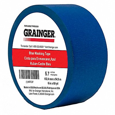 GRAINGER TC276X60YD Masking Tape 6 W 60 yd L Blue