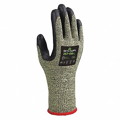 SHOWA 257 Coated Gloves Black/Yellow XL PR