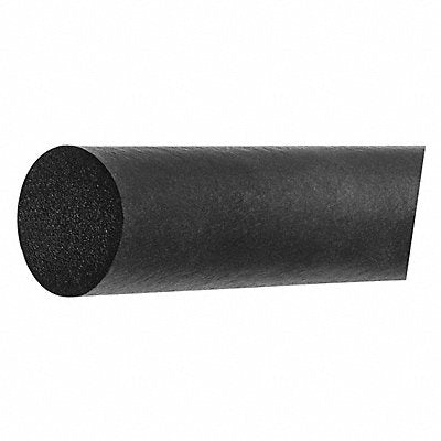 GRAINGER ZUSA287250100 Neoprene Cord Diameter 1/4 in Black