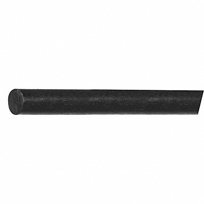 GRAINGER BULKCRCF7 Plastic Rod CarbonFiber 1/2 Dia 1ftL Blck