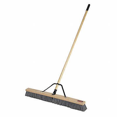 RUBBERMAID COMMERCIAL PRODUCTS 2040044 Push Broom 60 in Handle L 37 in Face