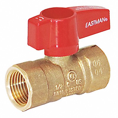 GRAINGER 60011 Manual 2-Way Ball Valve IPS Brass