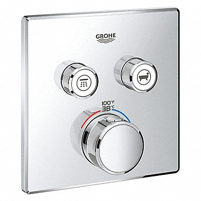 GROHE 29141000 Dual Func Thermostatic Trim Grohe Chrome