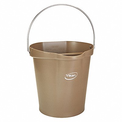 VIKAN 568666 Hygienic Bucket 3 1/4 gal Brown