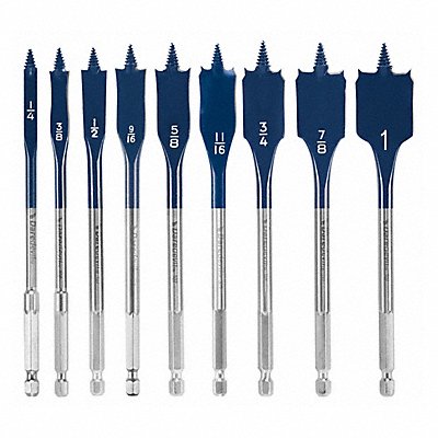BOSCH DSB5009 Spade Blade Drill Set 9pc Carbon Steel