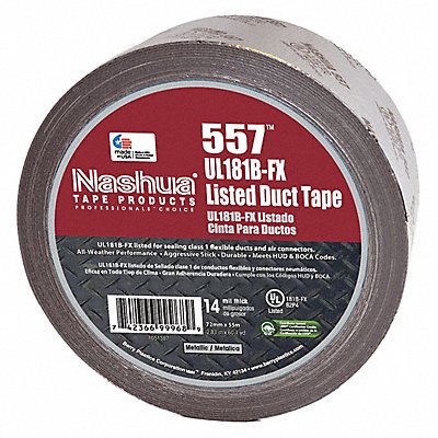 NASHUA 557 Duct Tape Silver 2 13/16inx60yd 14 mil