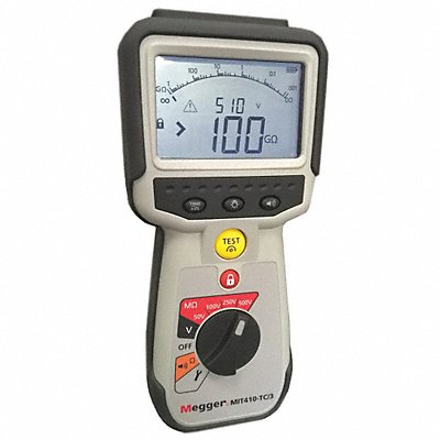 MEGGER MIT410TC3 Megohmmeter 50 to 500V DC Backlit LCD