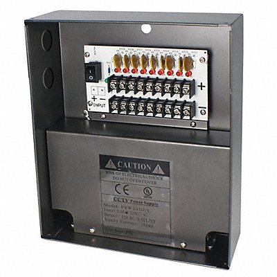 SPECO TECHNOLOGIES P4W5DUL Camera Power Supply 8-1/2 in H UL Listed