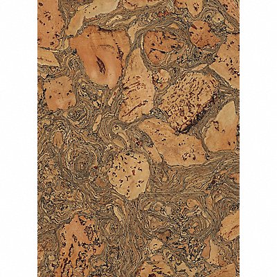 GRAINGER Wlacocor306013 Cork Sheet L 24 in Plain Backing PK5