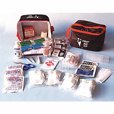 ABILITY ONE 6545010000000 FirstAidKit w/House 15pcs 6.75x6.75 Red