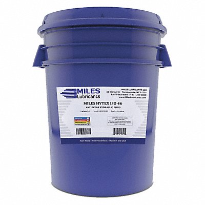 MILES LUBRICANTS M001000603 Hydraulic Oil ISO 46 5 gal Pail