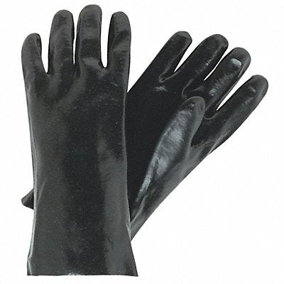 MCR SAFETY 6300 Gloves PVC L 14 in L Interlock PR PK12