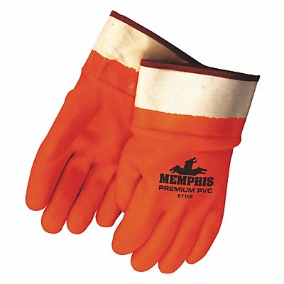 MCR SAFETY 6710FS Gloves PVC L 12 in L Foam Smooth PR PK12