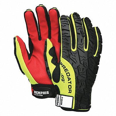MCR SAFETY PD2901XL Gloves XL Hi Vis Yellow/Black/Red PR