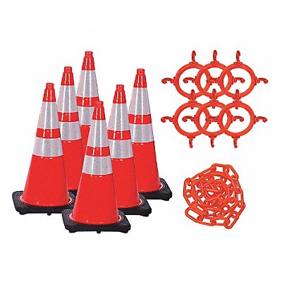MR. CHAIN 932806 Traffic Cone Kit Orange 28 in.